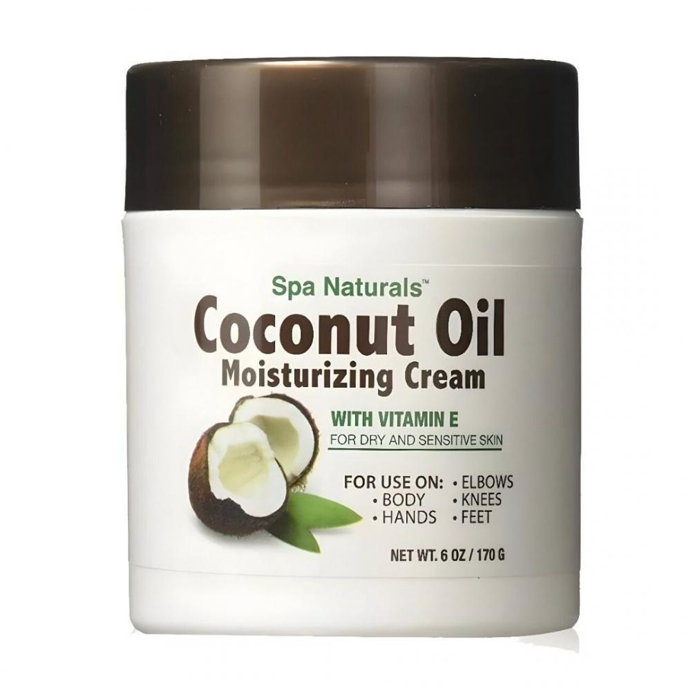 SPA NATURALS COCONUT OIL CREMA CUERPO Y PEIL 6 OZ 170G 