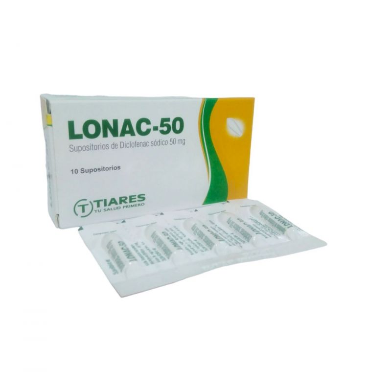 BLIST LONAC-50 DICLOFENAC SODICO 50 MG X 5 SUPOSITORIOS