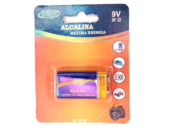 BATERIA ALCALINA 9V  6F22 