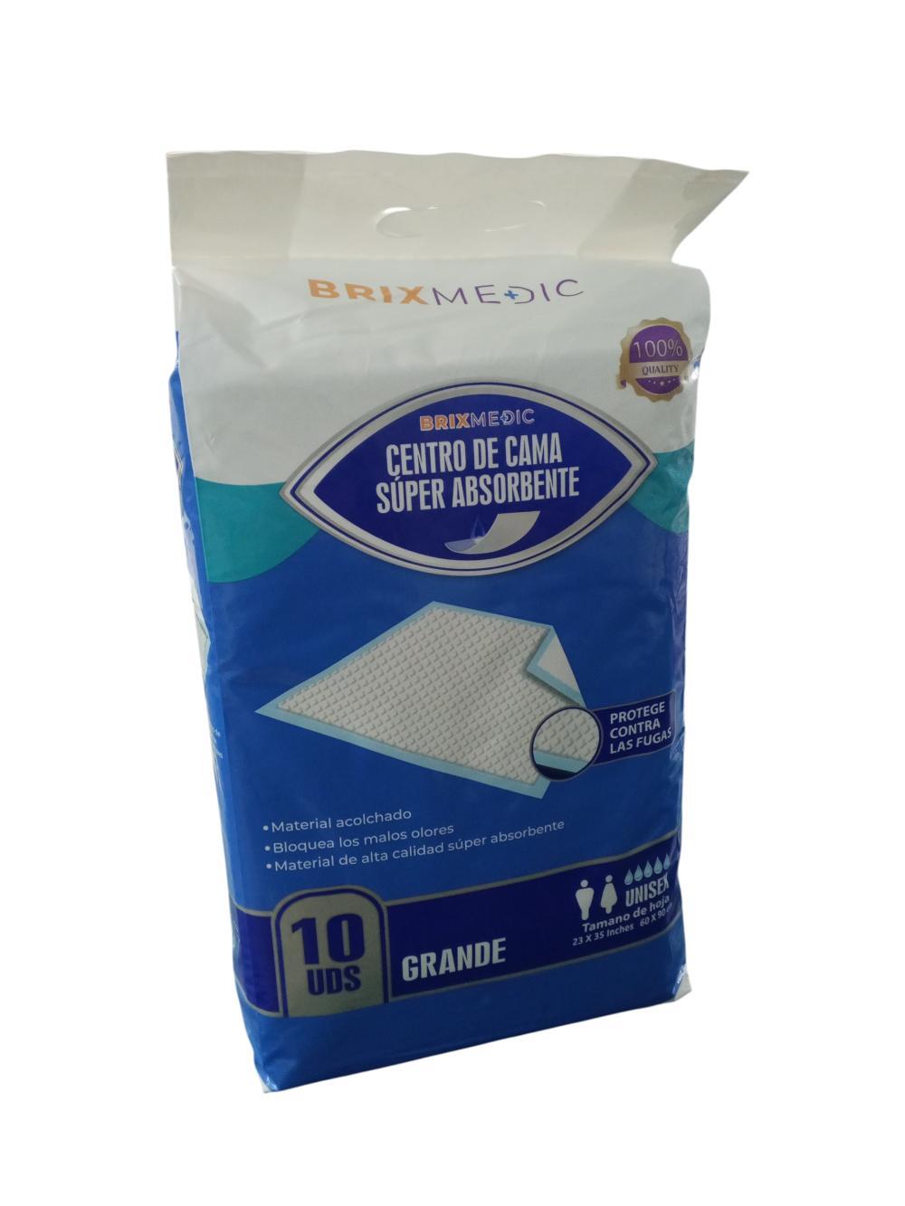 CENTRO DE CAMA ABSORBENTE 10 UND (60 CM X 90 CM)