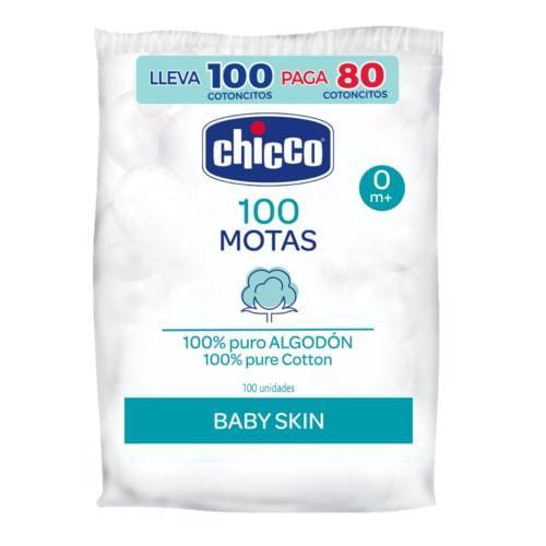 CHICCO MOTAS DE ALGODON 100 UNID
