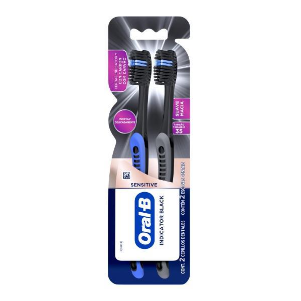 ORAL-B CEPILLO DENTAL BLACK SENSITIVE 2 PACK ADULTO 