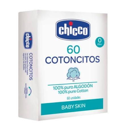 CHICCO HISOPOS COTONCITOS 60 UNID BABY SKIN 100% ALGODON