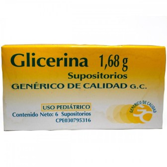 SUPOSITORIOS GLICERINA 1,68 G X 6 USO PED 