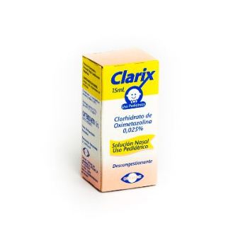 CLARIX OXIMETAZOLINA 0.025% SOL NASAL GOTAS PED 15ML (AFRIN/ AIRFEN)