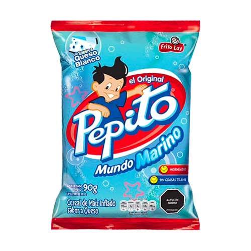 FRITO LAY PEPITO MUNDO MARINO SABOR QUESO BLANCO 80GRS 