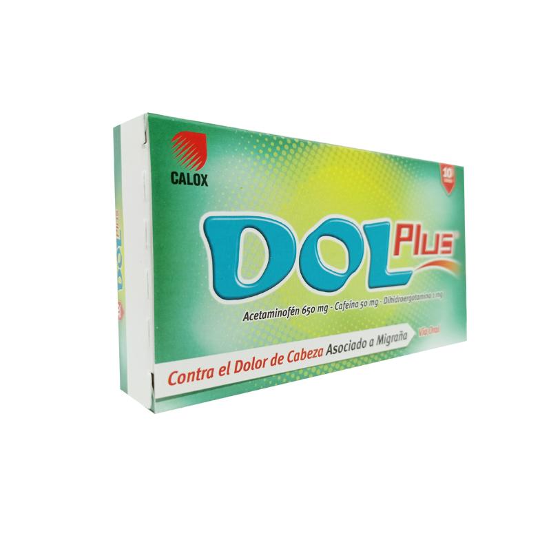 DOL PLUS (ACETAMINOFEN + CAFEINA + DIHIDROERGOTAMINA) 20 TAB CALOX