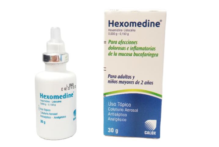 HEXOMEDINE HEXAMIDINA 0.030G LIDOCAINA 0.150G COLUTORIO AEROSOL 30G CALOX