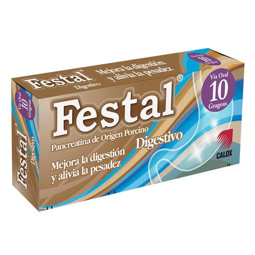 FESTAL PANCREATINA X 10 TAB CALOX