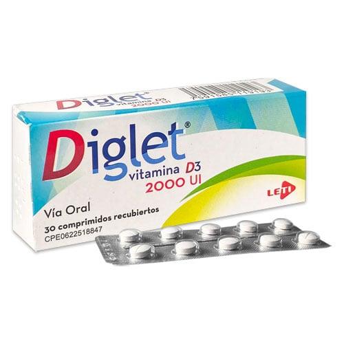 DIGLET VITAMINA D3 2000 UI X 30 COMP REC LETI