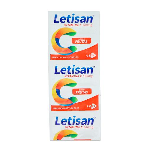 LETISAN 500MG FRUTAS BLISTER MASTICABLES X10