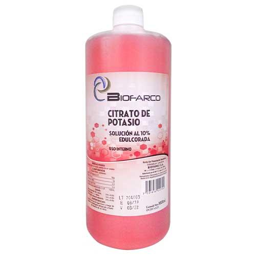 CITRATO DE POTASIO SOL AL 10 % EDULCORADA 1 LITRO BIOFARCO
