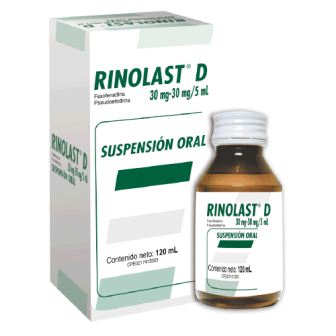 RINOLAST D FEXOFENADINA+ PSEUDOEFEDRINA 30-30MG/5ML SUSP X 120ML LAB. FARMA