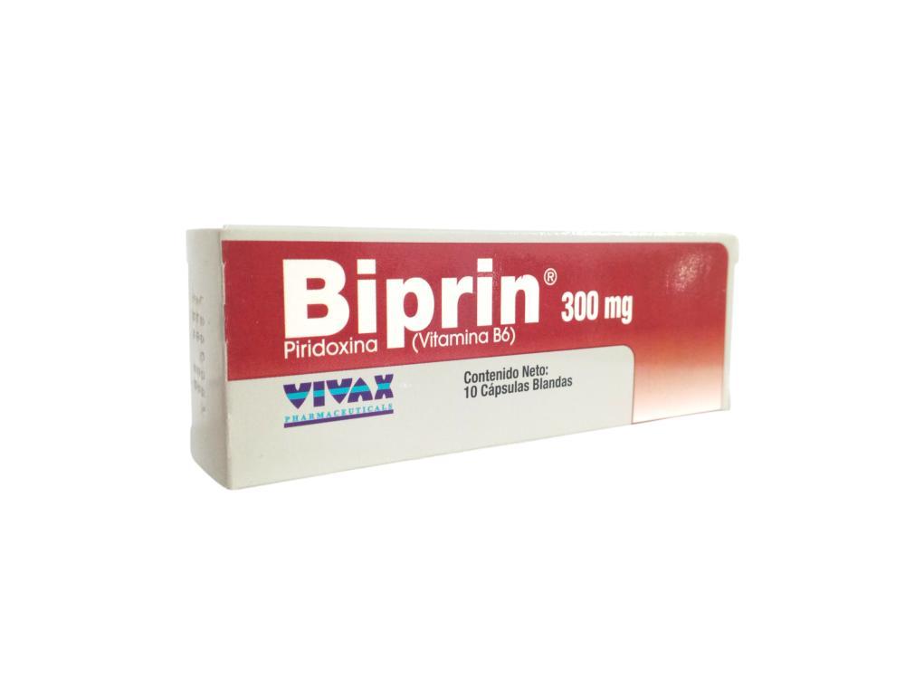 BIPRIN PIRIDOXINA VITAMINA B6 300 MG X 10 CAP BLANDAS (BENADON)