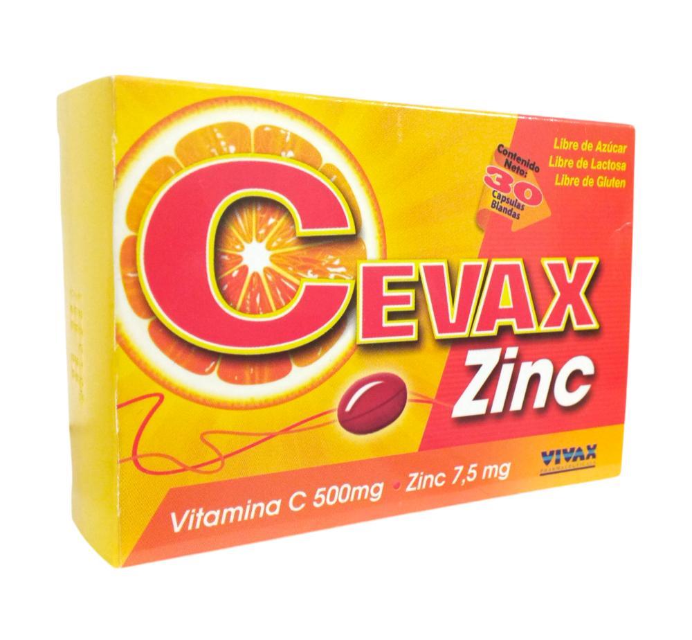 CEVAX ZINC VITAMINAN 500/75MG 30 CAPS