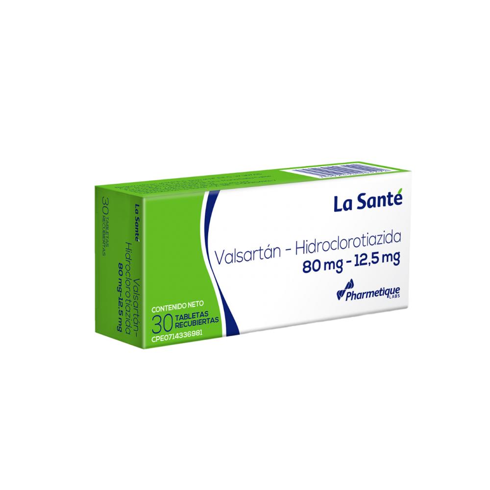 VALSARTAN 80 MG HIDROCLOROTIAZIDA 12.5 MG X 30 TAB REC LA SANTE