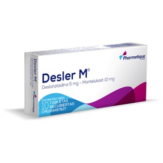 DESLER M DESLORATADINA MONTELUKAST 5-10 MG X 10 TAB REC LA SANTE