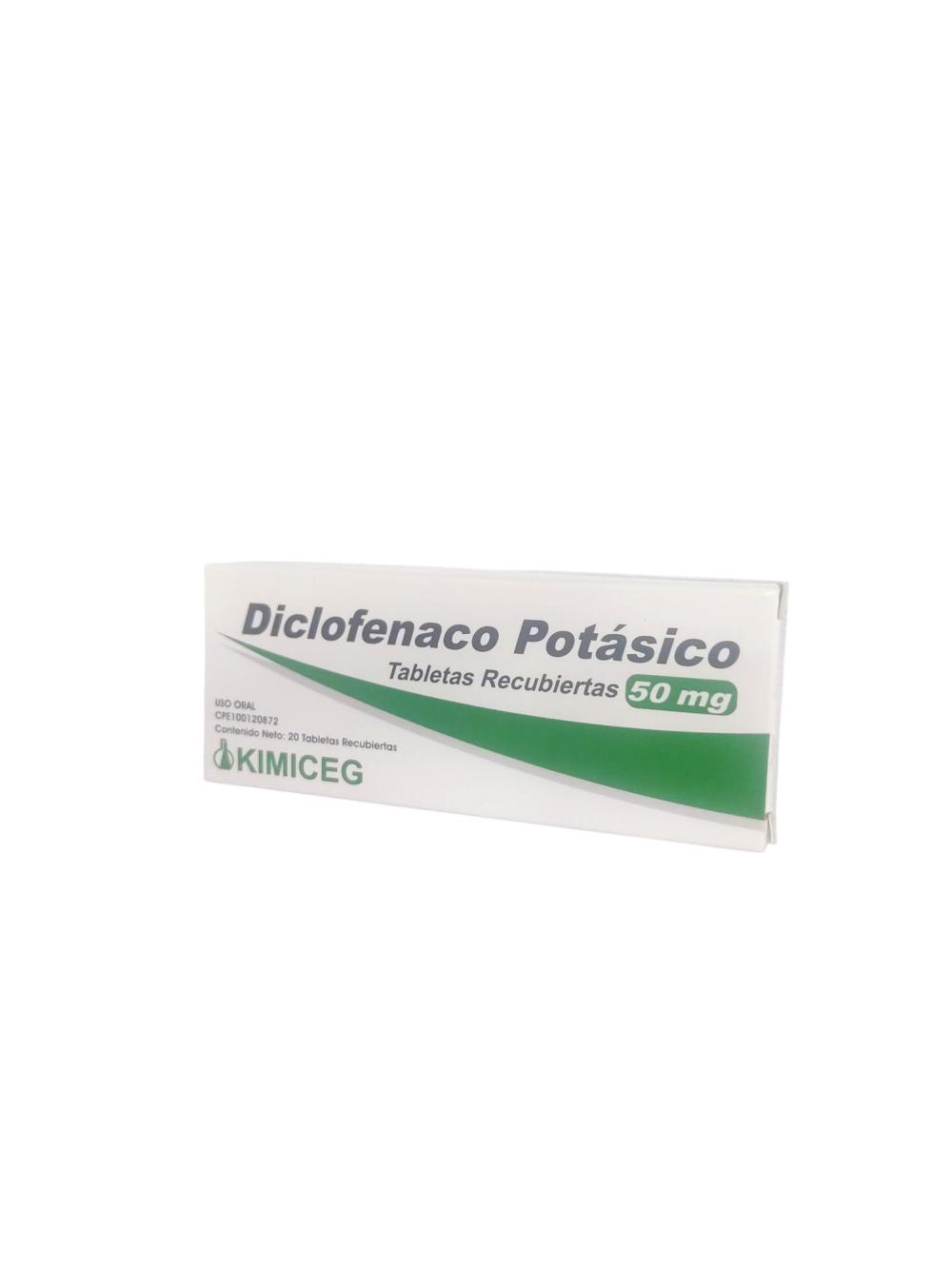 DICLOFENAC POTASICO 50 MG X 20 TAB REC (AFLAMAX) KIMICEG