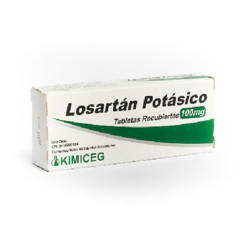 LOSARTAN POTASICO 100 MG X 30 TAB REC (COZAAR/ LOSACOR/ NEFROTAL) KIMICEG