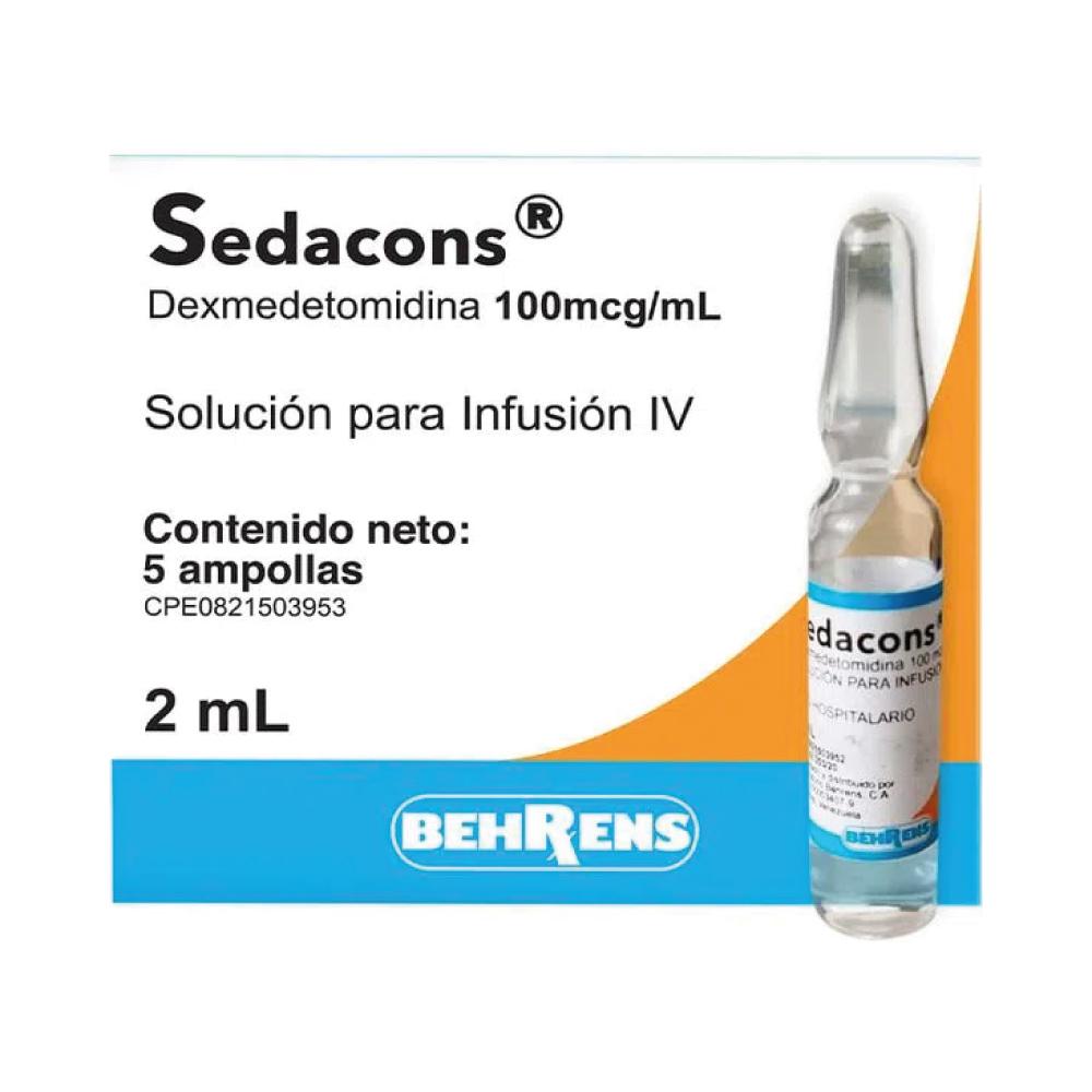 SEDACONS DEXMEDETOMIDINA 100MCG/ML SOL INY IV 2 ML X 1 AMP BEHRENS