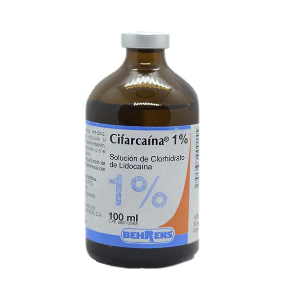 CIFARCAINA 1% 100 ML INYECTABLE CLORHIDRATO DE LIDOCAINA BEHRENS