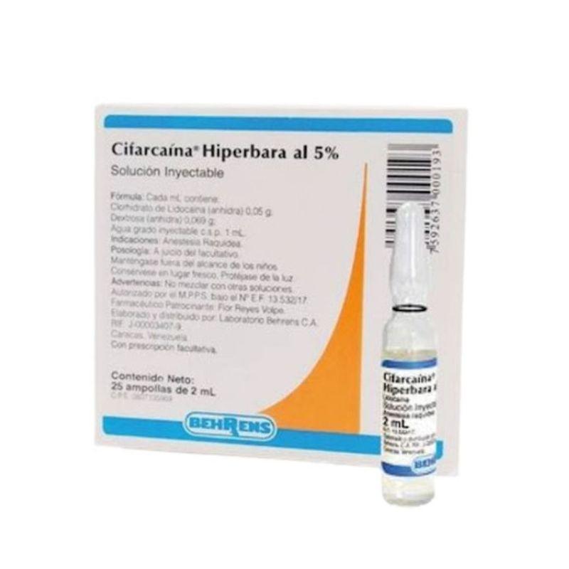 CIFARCAINA HIPERBARA AL 5% 2ML SOL INY X 2 AMP BEHRENS