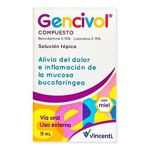GENCIVOL BENCIDAMINA + LIDOCAINA 15ML SOL PED 