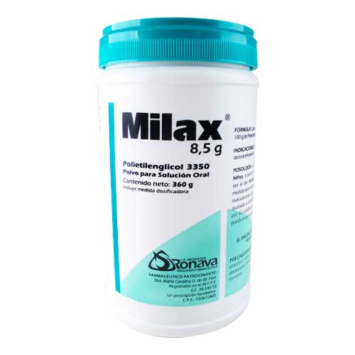 MILAX 8.5G POLIETILENGLICOL 3350 POLVO PARA SOLUCION ORAL 120G (EVALAX)