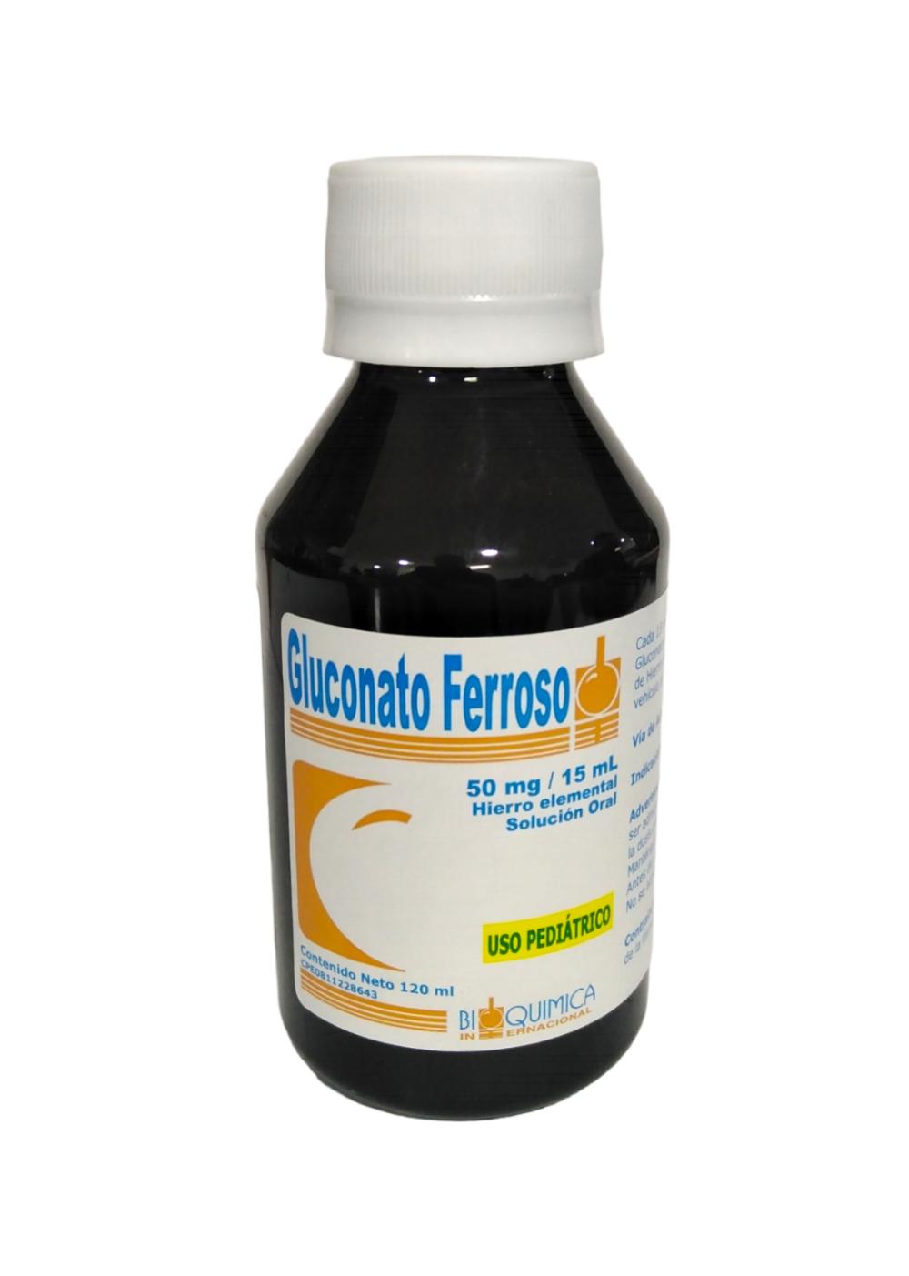 GLUCONATO FERROSO (HIERRO ELEMENTAL) 50MG/15ML SOL ORAL PED 120ML