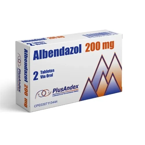 ALBENDAZOL 200 MG X 2 TAB REC (ALBEZOL/ ALBICAR/ ZENTEL) PLUSANDEX