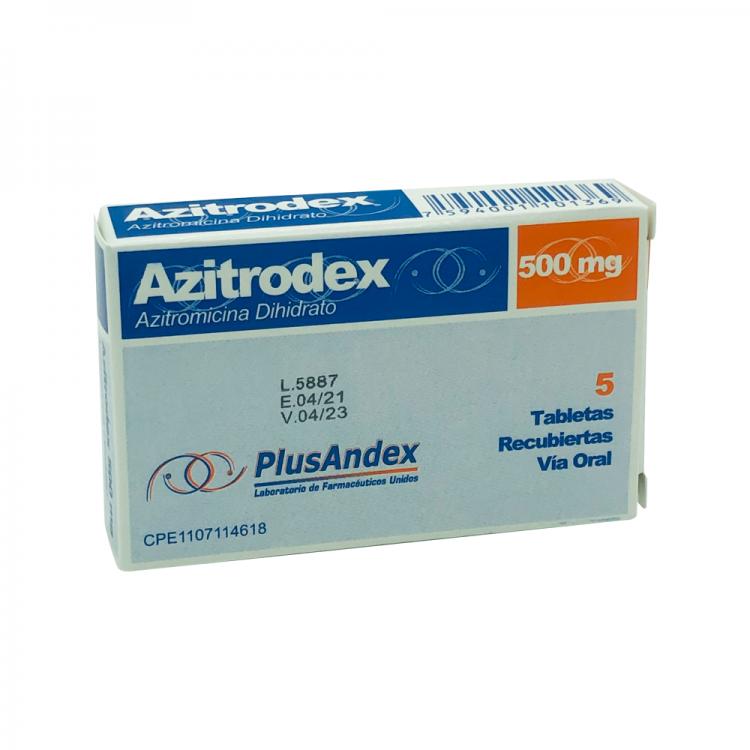 AZITRODEX AZITROMICINA 500 MG X 5 TAB REC (AMOVÍN/AZITROM) PLUSANDEX