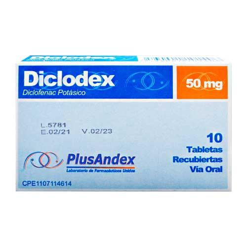 DICLODEX DICLOFENAC POTASICO 50 MG X 10 TAB REC (AFLAMAX) PLUSANDEX
