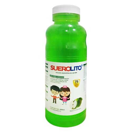 SUEROLITO 75MEQ+ZINC SABOR A MANZANA 400ML