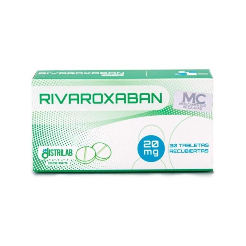 RIVAROXABAN 20MG (XARELTO, BLOKXA, ARUDIL) 30 TAB REC DISTRILAB 
