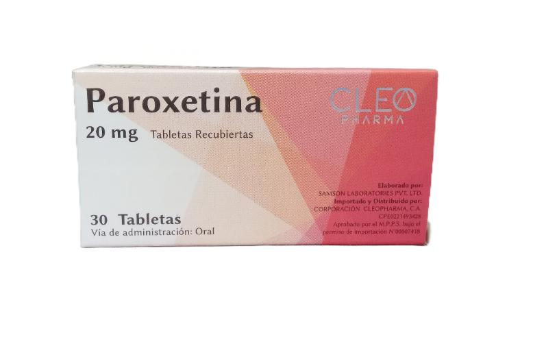 PAROXETINA 20 MG X 30 TAB REC (MOXETIN/ PAROXIL/ PAXIL/ SENIDEN) CLEOPHARMA