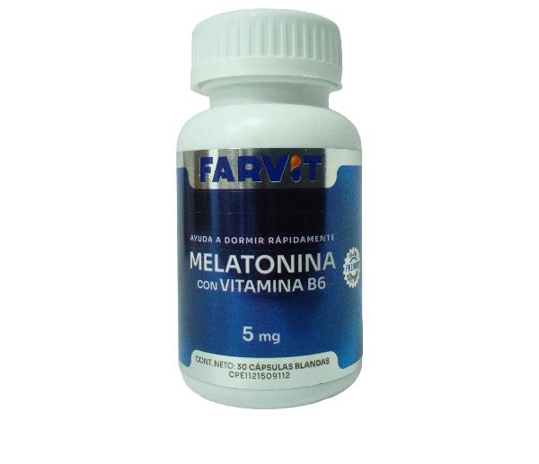 FARVIT MELATONINA 5 MG CON VITAMINA B6 X 30 CAPS BLANDAS
