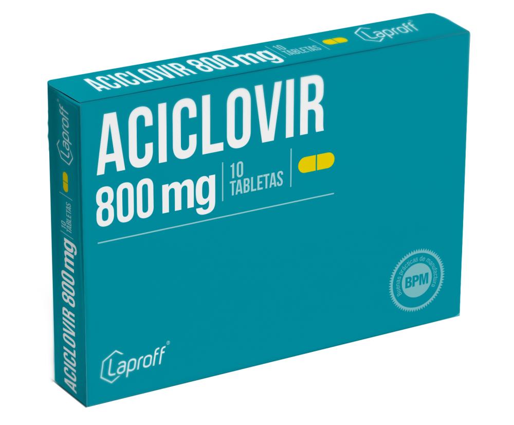 ACICLOVIR 800 MG X 10 TAB (POVIRAL ACICLOR) LAPROFF