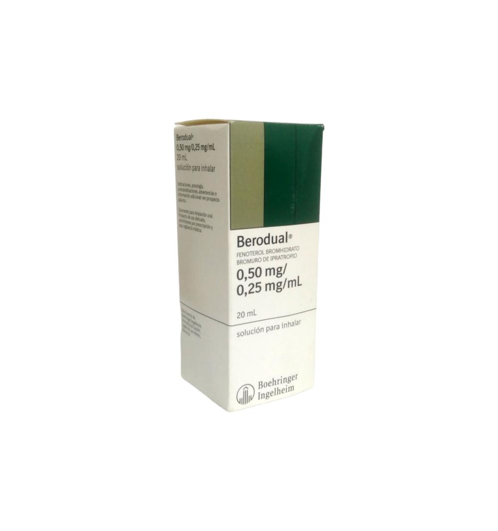 BERODUAL BROMURO DE IPRATROPIO + FENOTEROL SOLUC P/INH 0.5 MG/0.25MG 20 ML