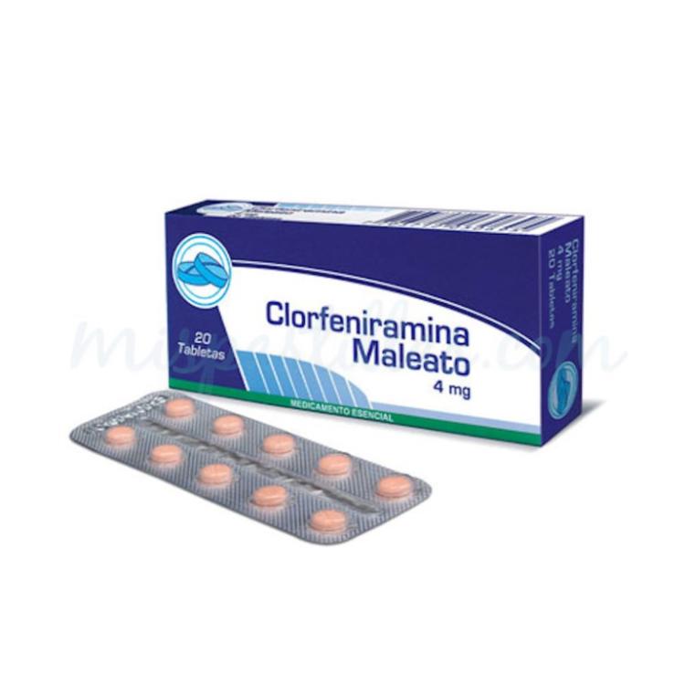 CLORFENIRAMINA MALEATO 4 MG X 20 TAB (CLOROTRIMETON) COASPHARMA