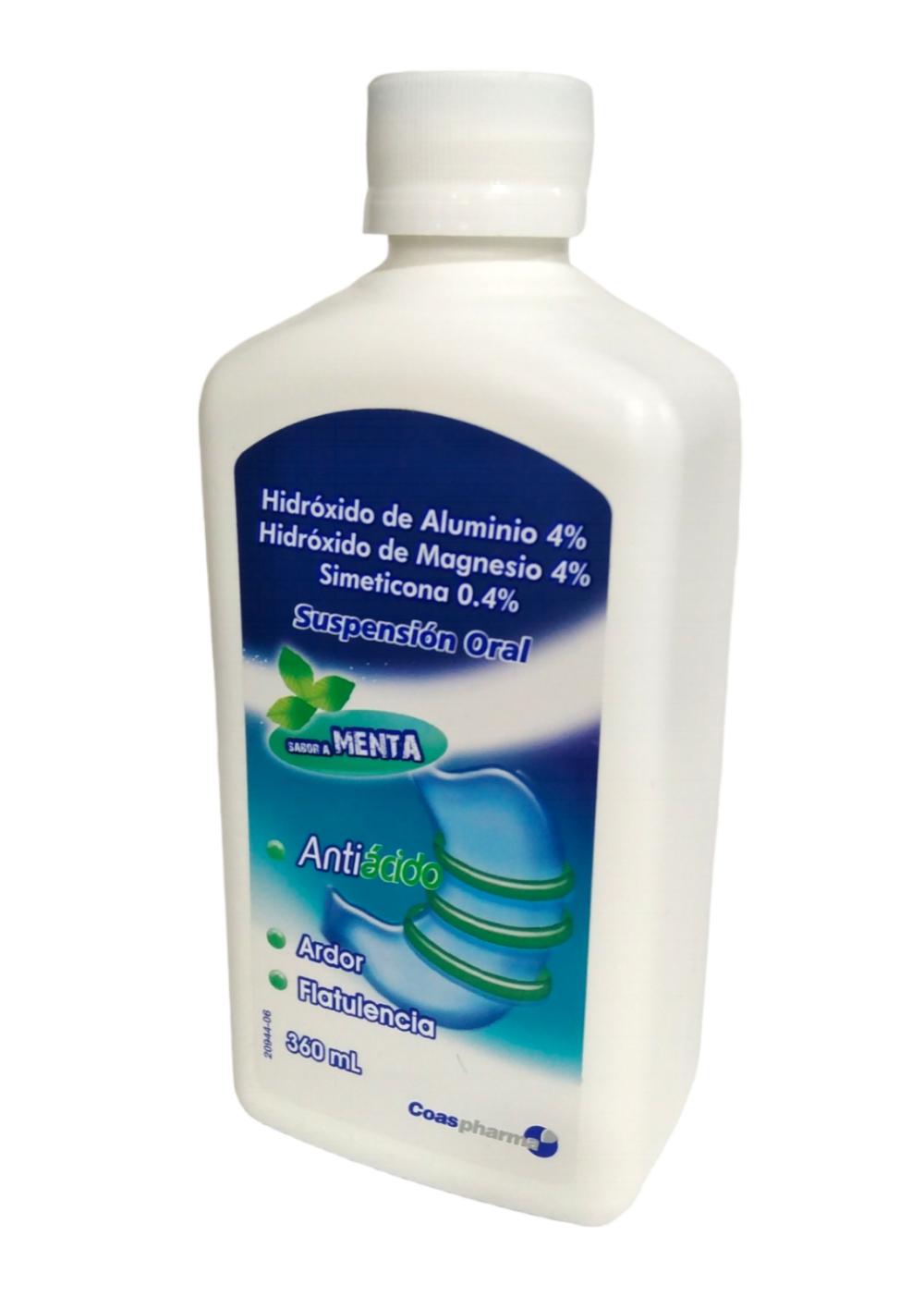ANTIACIDO HIDROX ALUM/MAGNESIO/SIMETICONA 4% X 360ML SUSP ORAL COASPHARMA