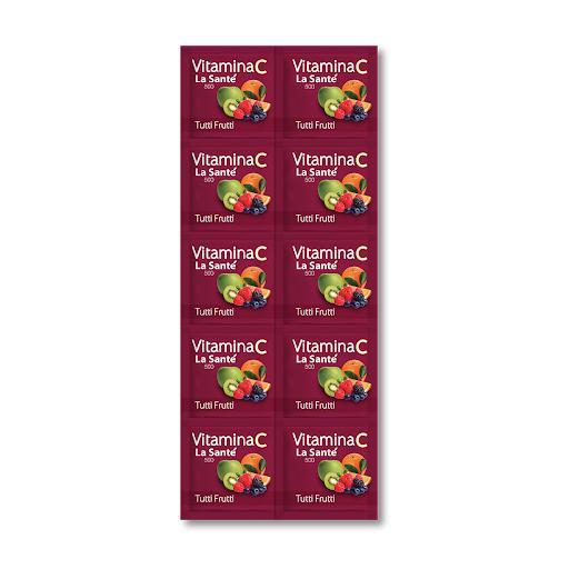 BLIST VITAMINA C ACIDO ASCORBICO 500 MG X 10 TAB S/TUTTI FRUTTI MAST 