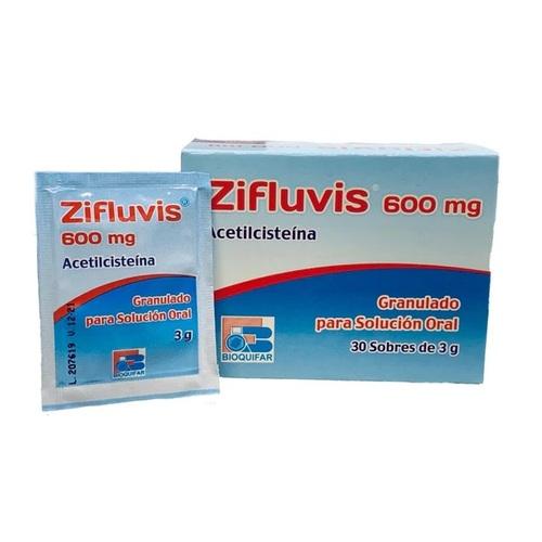 ZIFLUVIS ACETILCISTEINA 600 MG X 3GR GRANULADO X 10 SOB