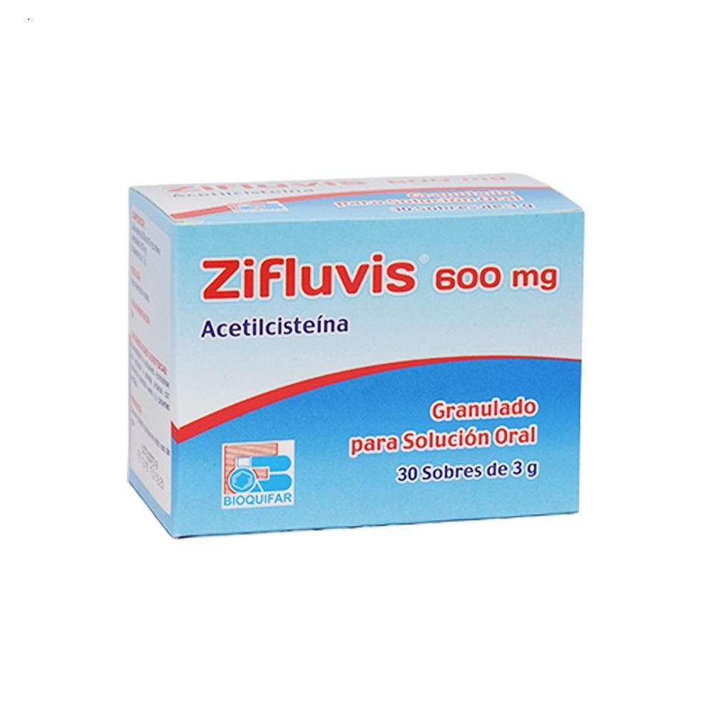 ZIFLUVIS ACETILCISTEINA 600 MG X 30 SOB GRANULADO DE 3GR