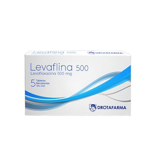 LEVAFLINA LEVOFLOXACINA 500MG 5 TAB REC DROTAFARMA 