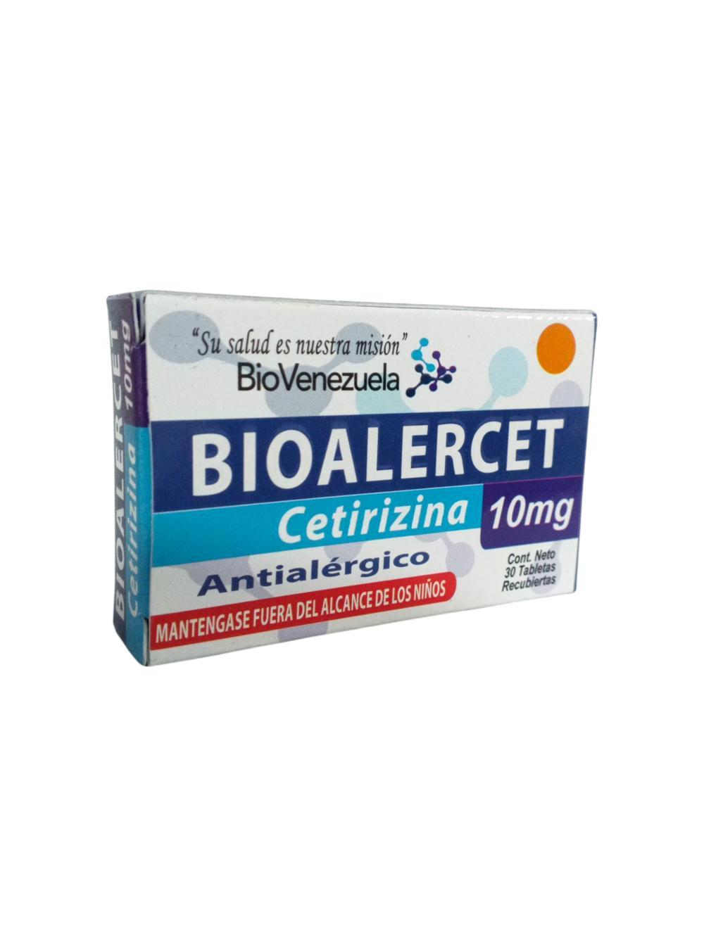 BIOALERCET CETIRIZINA BP 10 MG X 30 TAB (TALZIC) BIOVENEZUELA