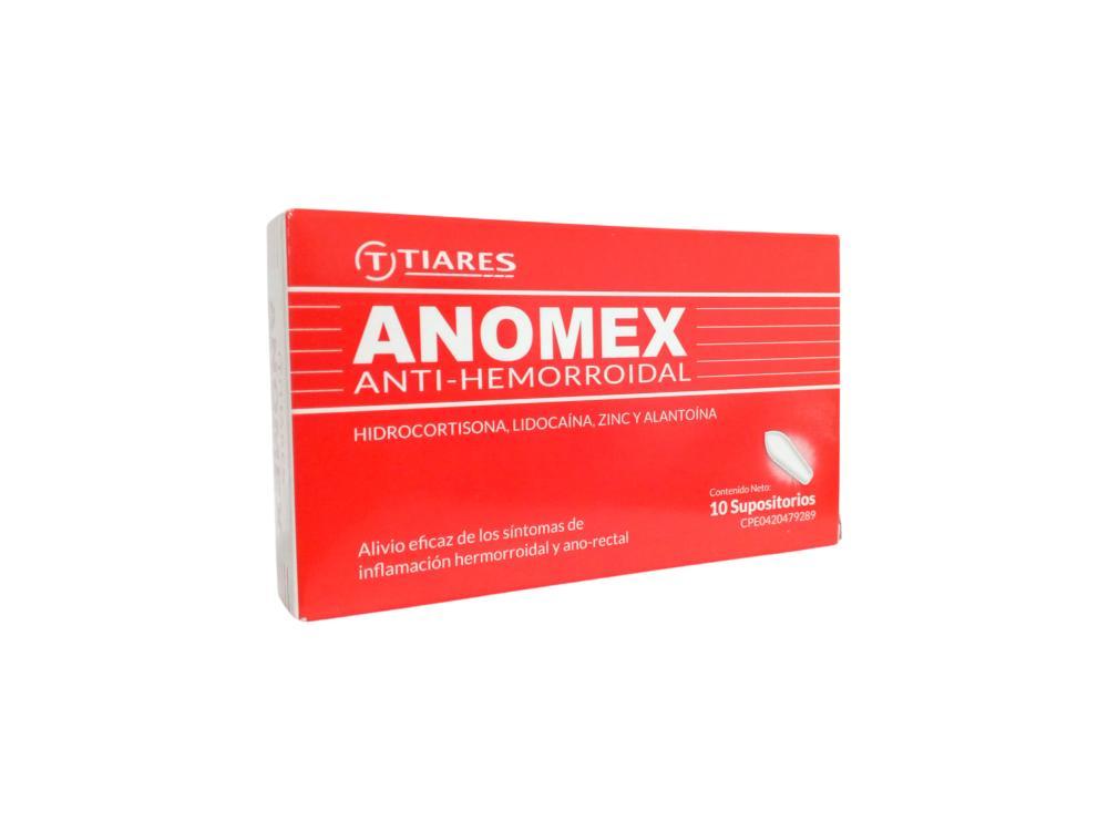 ANOMEX X 10 SUPOS HIDROCORTISONA LIDOCAINA OXIDO DE ZINC ALANTOINA (XYLOPROCTO/ PROCTOGLYVENOL)