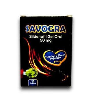 SAVOGRA SILDENAFIL GEL ORAL 100MG 1 SOBRE SABOR MENTA ANTILA