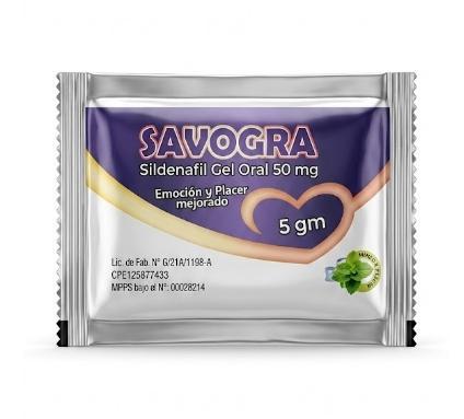 SAVOGRA SILDENAFIL GEL ORAL 50MG 1 SOBRE SABOR MENTA ANTILA