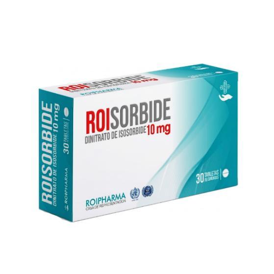 ROISORBIDE 10MG 30TAB REC (DINITRATO DE ISOSORBIDE, ISORDIL) ROIPHARMA