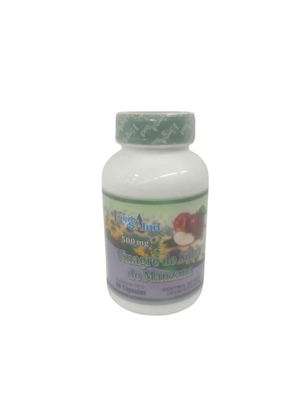 VINAGRE DE SIDRA DE MANZANA 500 MG X 60 CAP HIERBA Y SALUD